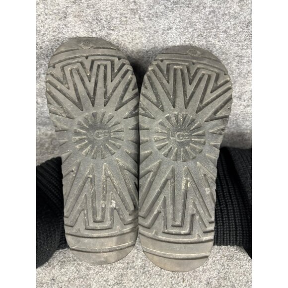 UGG Boots Womens Size 10 Black Classic Cardy II Knit Tall Slouch Winter - Picture 9 of 9